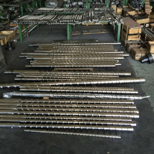 力勁注塑機炮筒螺桿現貨,佳明注塑機螺桿料管圖